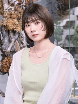 エムスラッシュ みなとみらい馬車道店(M SLASH) レイヤーカット/アッシュオリーブ/伸ばしかけ/小顔/馬車道