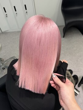 ペレ 渋谷(PELE) デザインカラー/レイヤーカット/ウェットヘア/オリーブベージュ