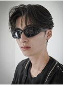 メンズボブウルフメンズミディアムレイヤーカットメンズウルフ