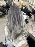 【シルバーグレー×バレイヤージュ風エクステ】SAKI