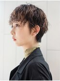 くすみベージュ小顔オリーブカラー秋色透明感カラー_ba368113