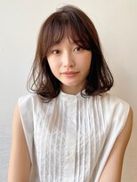デジタルパーマ　チェリーブラウン　イメチェン