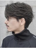 調布センターパートフェザーパーマツイスパメンズパーマウルフ
