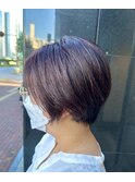 ナチュラルピンクベージュショート