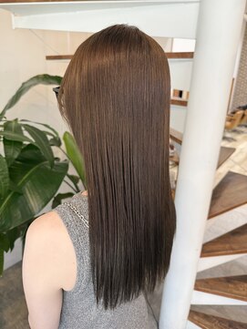 ピークスヘア(peaks hair) オリーブグレー/赤み消し/オリーブグレージュ/透け感/堀江