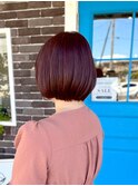 アプリコットオレンジ艶めきチェリーボブ