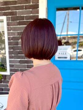 アズグロウ エクラ(AS GROW 'eclat) アプリコットオレンジ艶めきチェリーボブ