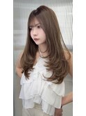 ベージュカラー/ブリーチなしwカラー/博多美容室
