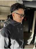 スリックバックパーマ/オールバックパーマ/フェード/新宿/丸山