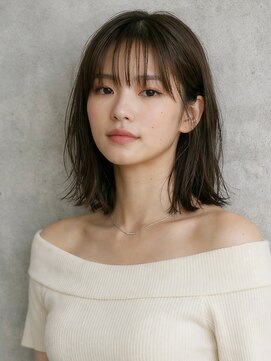 20代/モテ髪/小顔カット/薄めバング/イメチェン/大人可愛い/上田