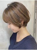 金沢八景ショートボブハンサムショートカットフルカラー髪質改善