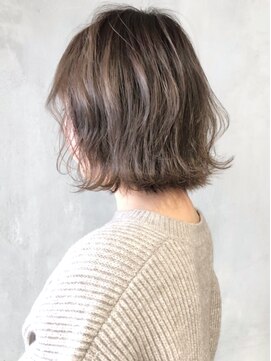 アルバム 銀座(ALBUM GINZA) ミルクティーベージュボブ_オリーブカラー_ba261903