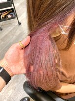 アンプヘアー 二条店(unpeu hair) 【インナーカラー】ピンクカラー/イヤリングカラー