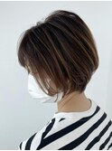 【MICHI 富田店 古作蓮】大人ショートボブ×ハイライト