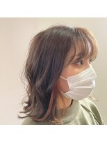 ニコ ヘアリラクゼーション(Nico hair relaxation)&nbsp;ニュアンスパーマ×ボブパーマ×セクションカラーオレンジ