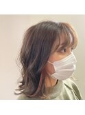 ニュアンスパーマ×ボブパーマ×セクションカラーオレンジ