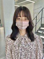 ヘアー アイス 御器所本店(HAIR ICI) イメチェン小顔前髪セミロング大人可愛いココアブラウン