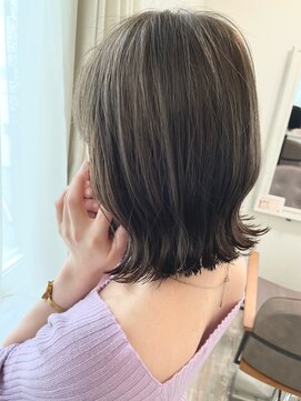 ヘアメイク ビータプラス(be-ta+) ミディアムボブ*インナーカラー*パープルアッシュ