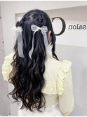 ハーフツイン／心斎橋ヘアセット