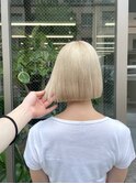 milk beige/大人ボブ/Wカラー/ハイトーン