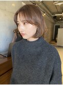 ブリーチを使わずに作るベージュ ボブ
