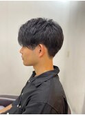 【soy-kufu】MEN'S HAIRマッシュパーマアッシュブラック