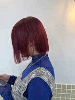 ルヴェルヘアー(Revel hair)&nbsp;タッセルボブ × バーガンディー × 酸性ストレート