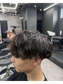 メンズマッシュ×波巻きパーマ