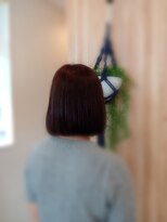 アドラーブル 長岡新保店(adorable)&nbsp;30代40代ナチュラルピンク切りっぱなしボブ