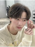 フェザーショート 熊本メンズカット  メンズパーマ 波巻き