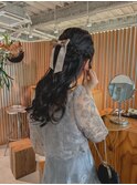 ハーフアップ