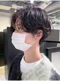 ショートくびれヘア顔周りレイヤーおくれ毛_ba434861
