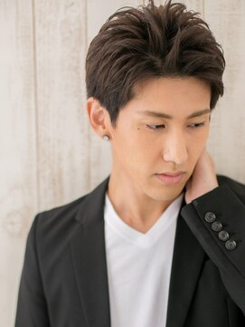 社会人アースカラー刈り上げナチュラルメンズカットZ草加