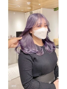 フリーク(FLEEK) ラベンダーアッシュ ブリーチ2回 高瀬雅人