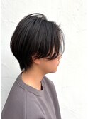 ナチュラルストレートなメンズライクショート/大人ショート