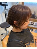 大人耳かけショートボブナチュラルショート