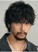 渋谷メンズパーマフェザーパーマシャドウパーマセンターパート