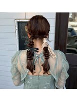 アズグロウヘアー(AS GROW HAIR) チェリーブラウンレトロガーリーツイン
