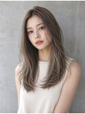 人気大人可愛い夏色ミルクブラウンのナチュラルロングレイヤー