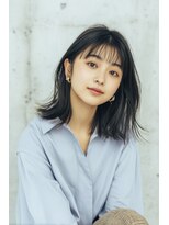 クート アンド シー 東川口(kuto and C) 大人ミディアム×シースルーバング×東川口