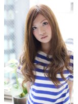 エス 西梅田(es)&nbsp;明るめフェザーロングでモテスタイル_3Dカラー