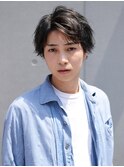 流しバングのナチュラルショート【MAKE'S m.clan原宿 矢沢和也】
