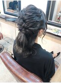 《eTONe》編み込みゆるふわハーフアップ