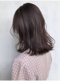 ミディアムレイヤー_耳かけウェーブパーマ_ba288063