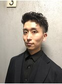 かき上げヘアスパイラル<メンズ/理容室/ヒロ銀座/浜松町>