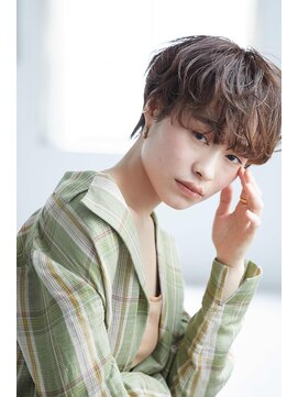 ナック ガーデン(knack GARDEN) オリーブベージュ×大人マッシュエアリーショート◎30代40代50代