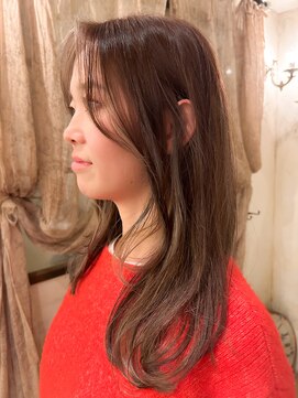 アンテナ(ANTENA) 韓国風セミミディ☆チョコブラウン☆★30代お客様施術後★☆