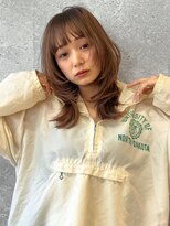 アース 三軒茶屋店(HAIR&MAKE EARTH) 三軒茶屋_レディース_セミロング_ベージュ_レイヤー_顔まわり