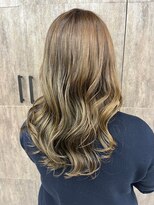 ミック ヘアアンドメイク アップ 駒込店(miq Hair&Make up) ロング×ハイライト×ウェーブ スタイル