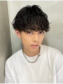 再現性高い波巻きスパイラルパーマ×刈り上げマッシュ